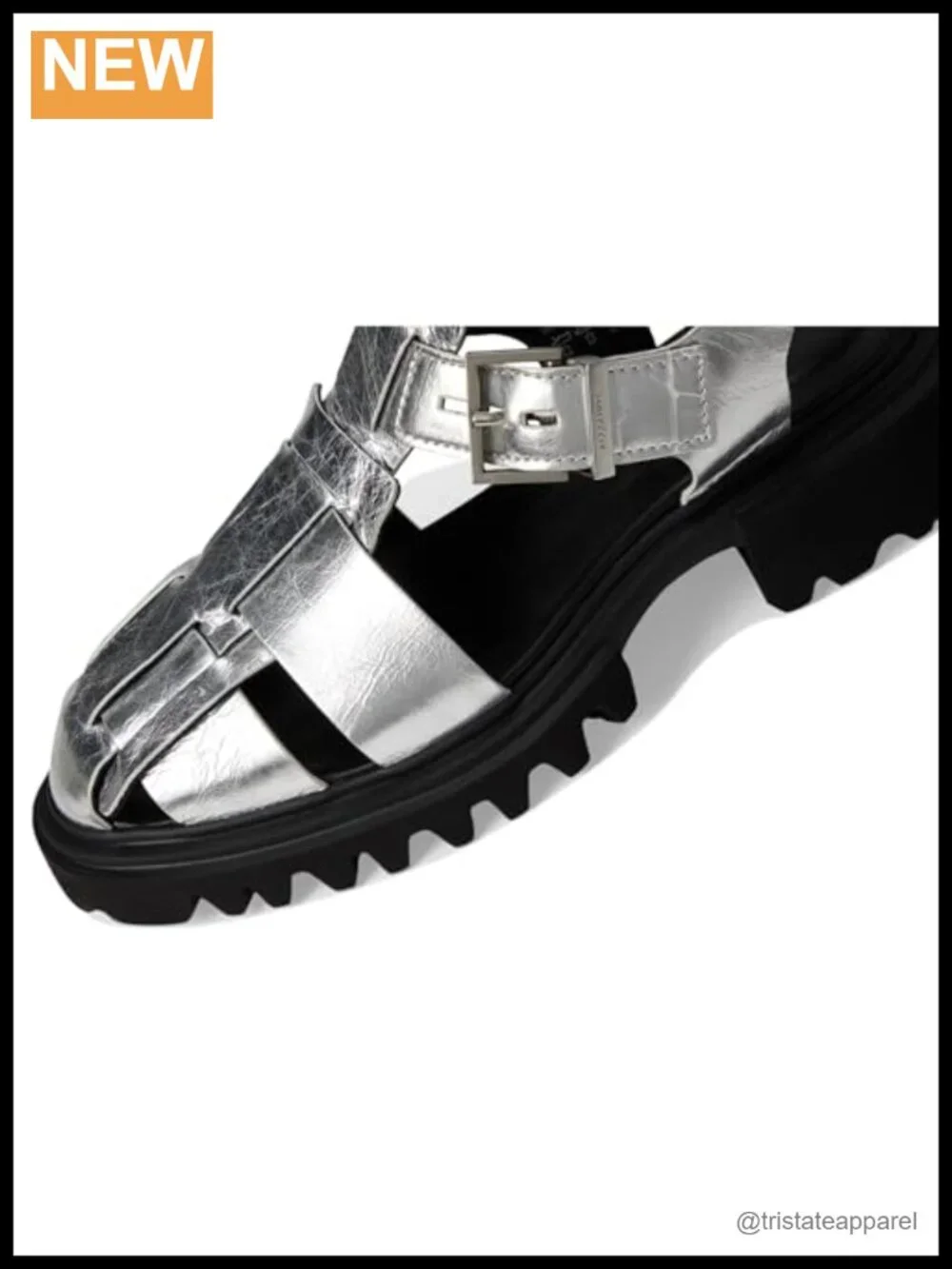 Leather Flat Fisherman Slingback Platform Sandals Slip On